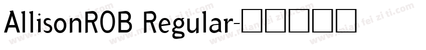 AllisonROB Regular字体转换